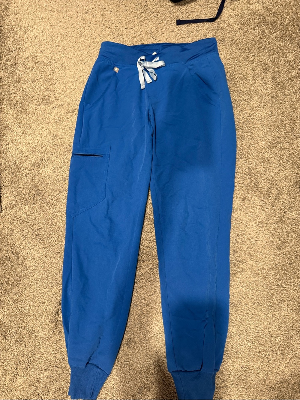 Figs Royal Blue Jogger Pants with Contrast Drawstring